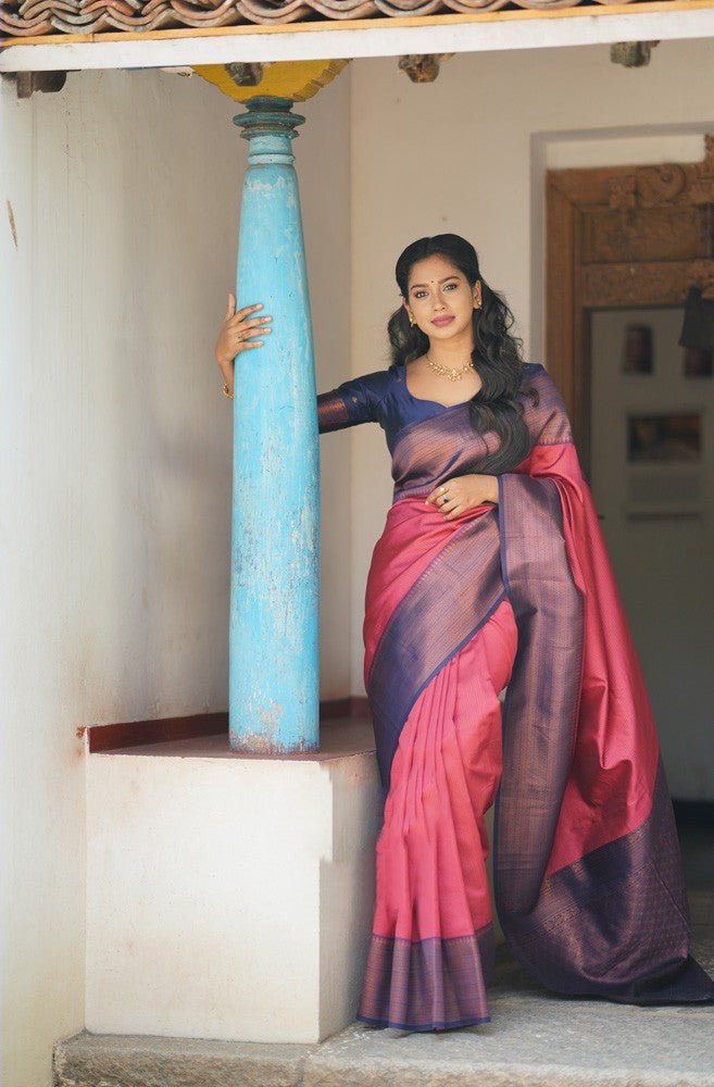 Attractive Tomato Soft Silk Saree With Capricious Blouse Piece