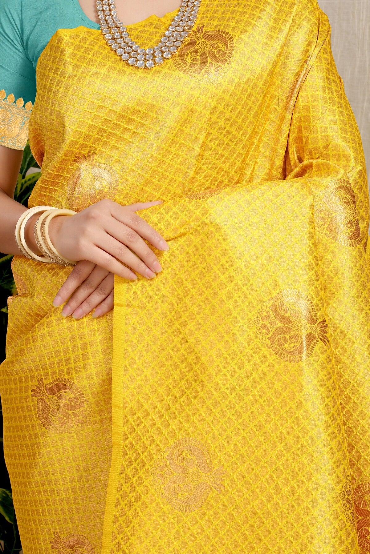 Refreshing Lemon Soft Silk Saree With Incredible Blouse Piece