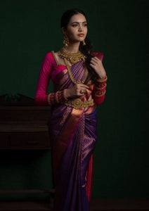 Innovative Purple Soft Silk Saree With Classic Blouse Piece