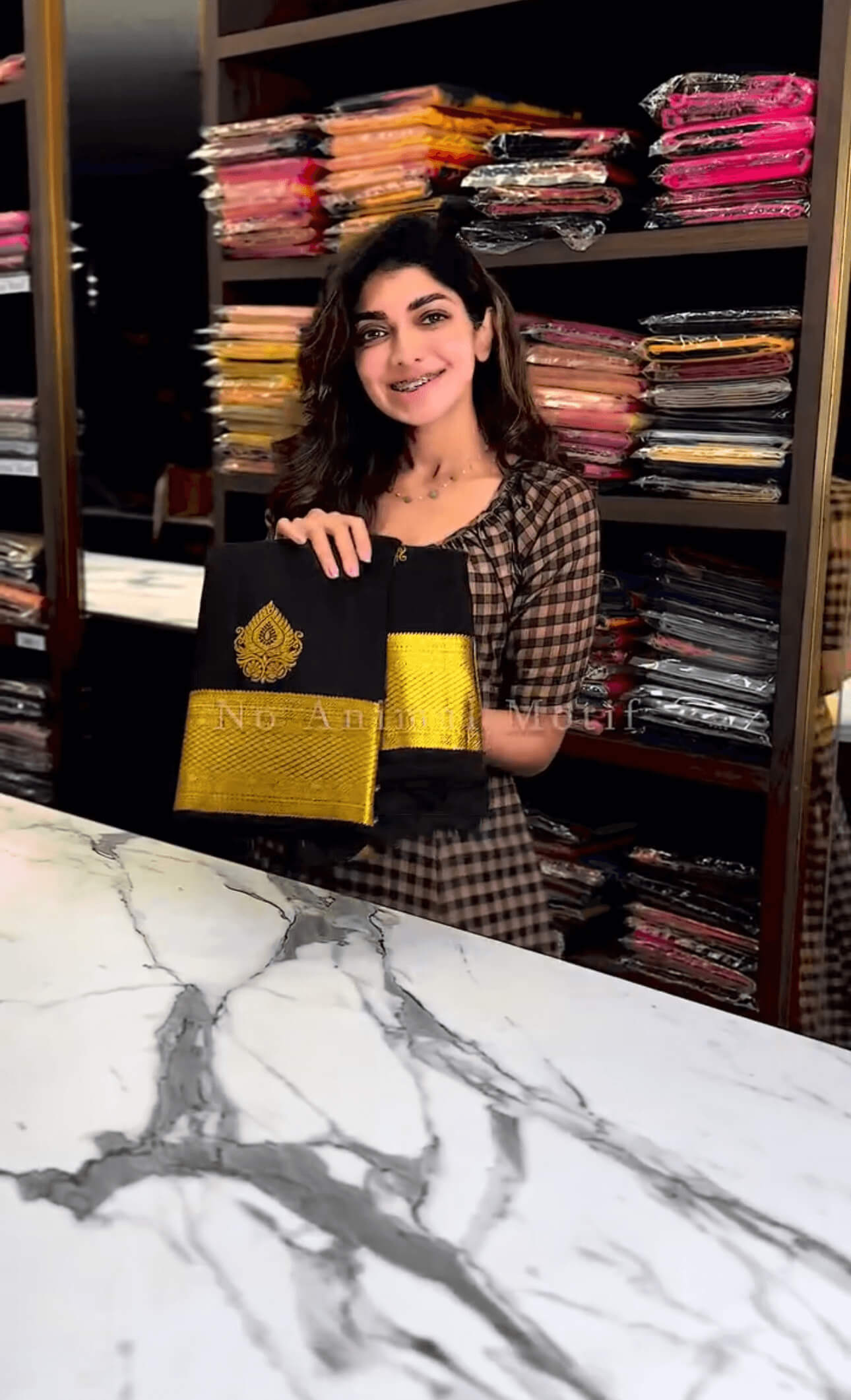 Beautiful Black Soft Banarasi Silk Saree With Snazzy Blouse Piece