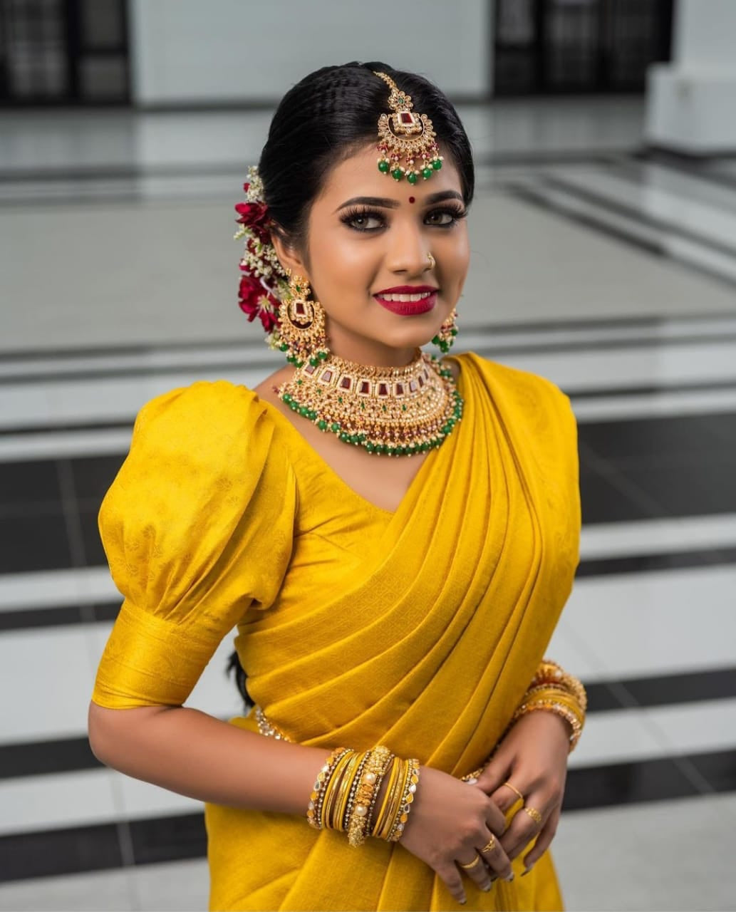 Deserving Yellow Soft Silk Saree with Energetic Blouse Piece